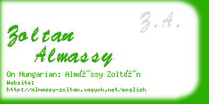 zoltan almassy business card